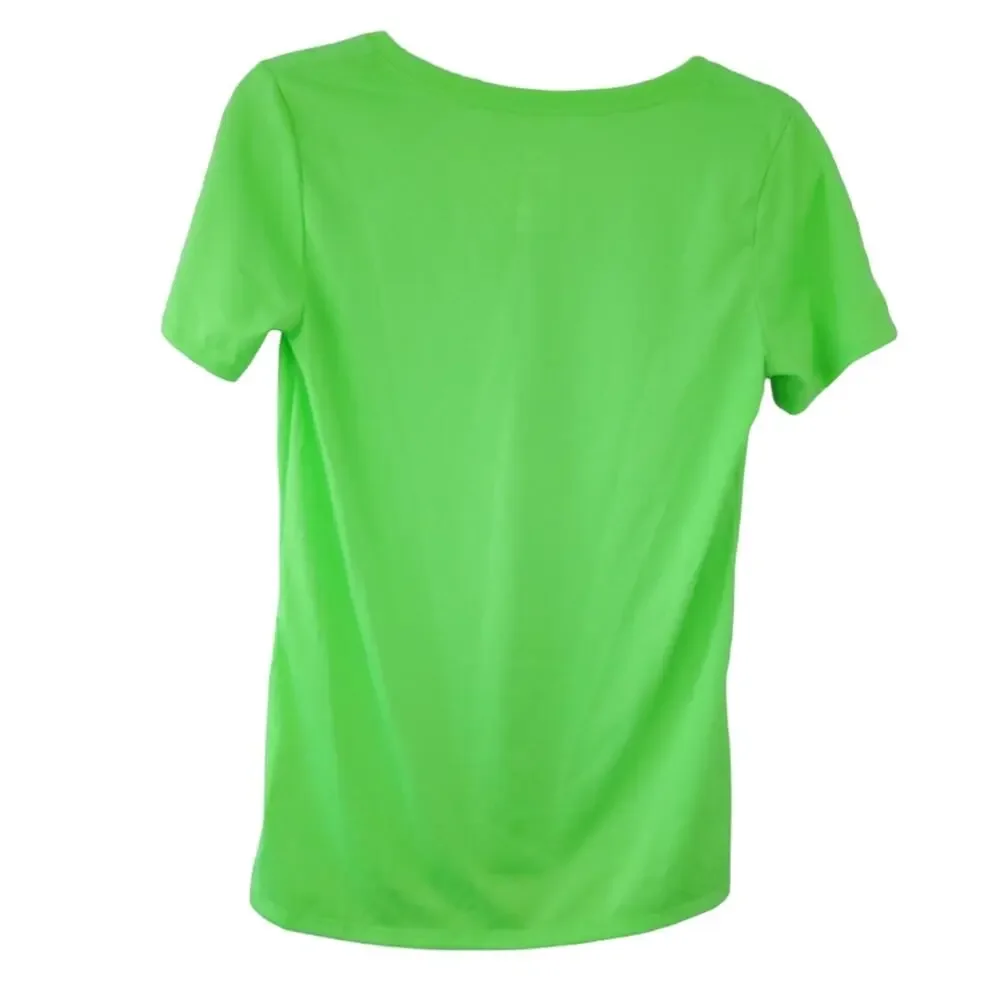 The Nike Tee Dri-Fit Athletic Cut Medium Neon Green Short Sleeve Athletic Top
